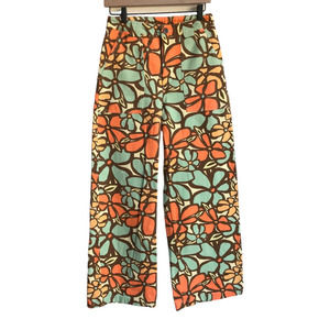 Lucy & Yak Wide Leg Delores Jeans in Golden Hour Print - Flowers